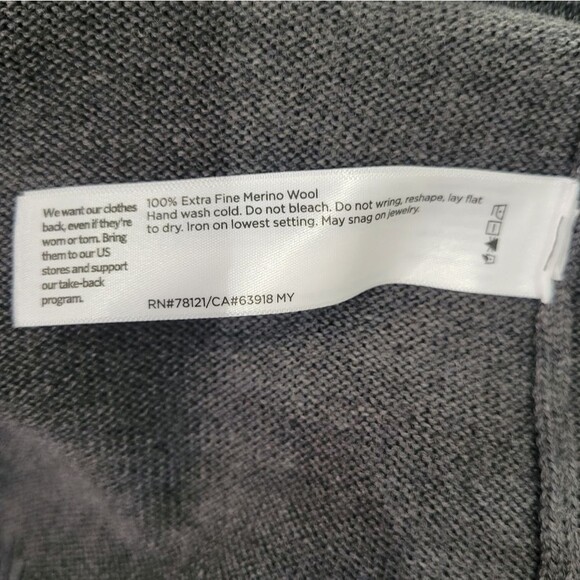 Eileen Fisher Ash Extra Fine Merino Wool Turtleneck Dress Size 2X - Picture 5 of 8